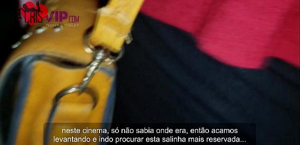  Cristina Almeida, grávida com desconhecidos no cinema, marido corno filma enquanto é xingado por ela